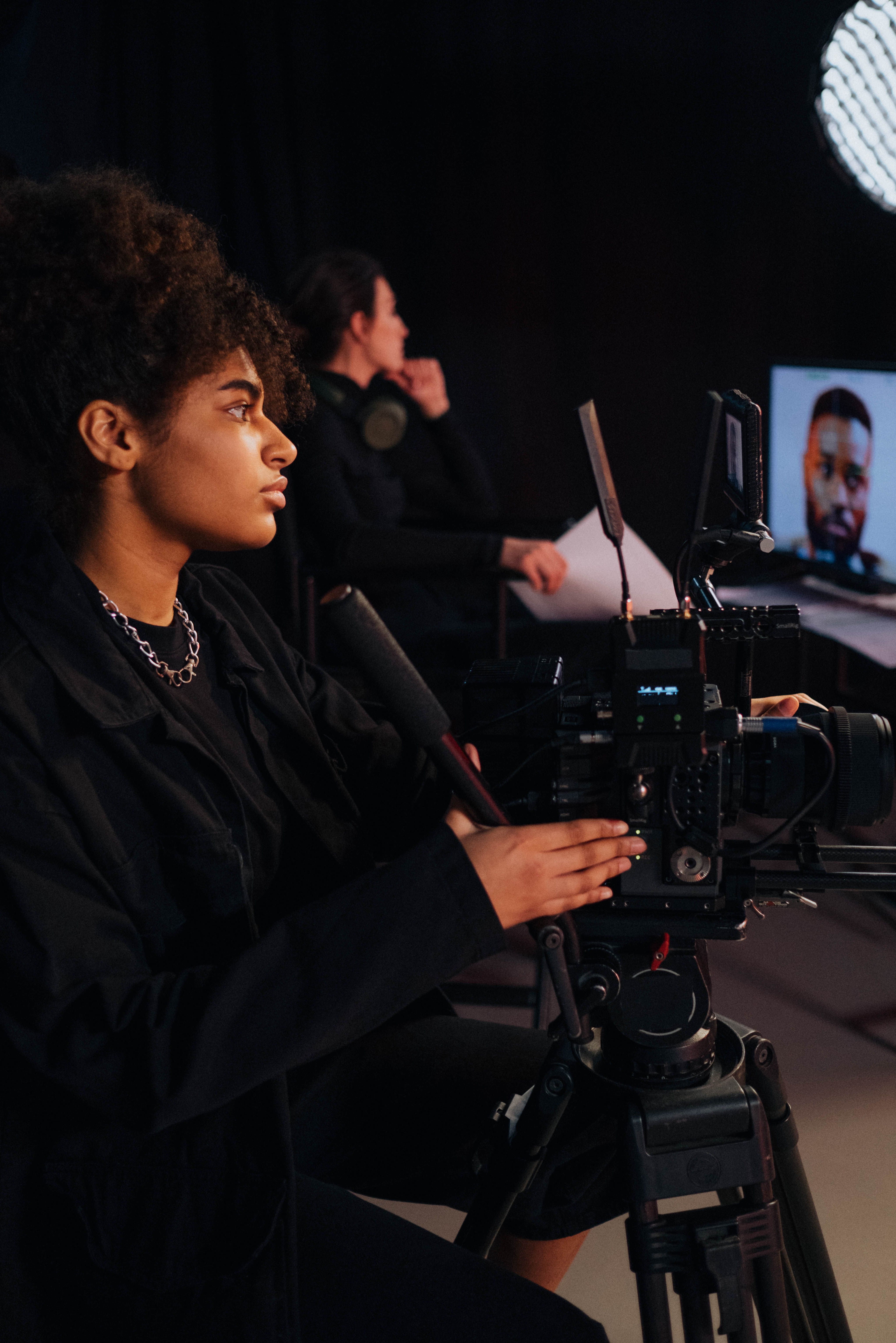 Director on documentary film set